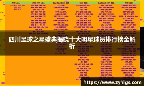 四川足球之星盛典揭晓十大明星球员排行榜全解析